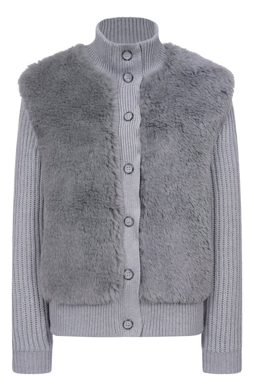 Комбинированный кардиган Gran Sasso 13225/12885 Серый 13225/12885