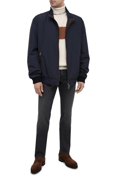 Бомбер PAUL&SHARK темно-синего цвета по цене 110500 руб., арт. I20P2026/HSZ/3XL-6XL, фото 2 Бомбер PAUL&SHARK, арт. I20P2026/HSZ/3XL-6XL, фото 2