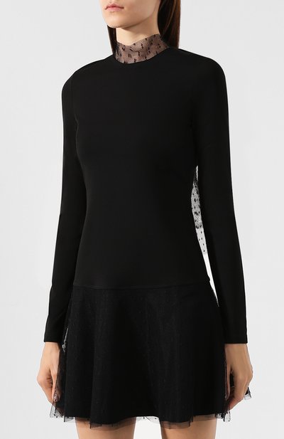 Платье REDVALENTINO черного цвета по цене 53350 руб., арт. SR3MJ01X/4EB, фото 3 Платье REDVALENTINO, арт. SR3MJ01X/4EB, фото 3