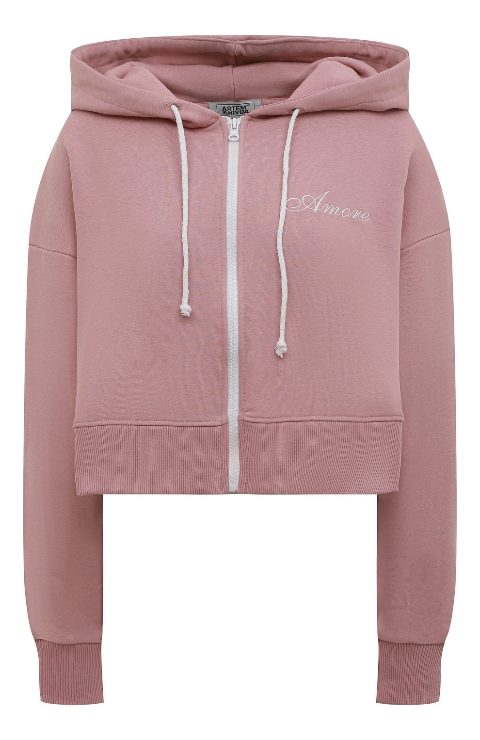 Хлопковая толстовка ARTEM KRIVDA, арт. T-HOOD-AMORE-PINK, фото 1