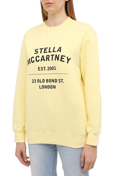 Хлопковый свитшот STELLA MCCARTNEY желтого цвета по цене 49700 руб., арт. 601847/SMP83, фото 3 Хлопковый свитшот STELLA MCCARTNEY, арт. 601847/SMP83, фото 3
