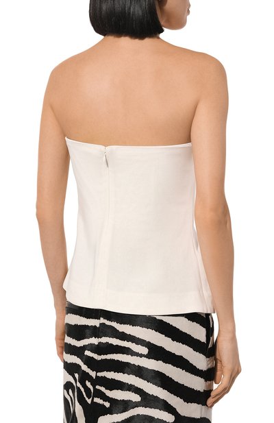 Топ из вискозы CO белого цвета по цене 54900 руб., арт. 1178MBND, фото 4 Топ из вискозы CO, арт. 1178MBND, фото 4