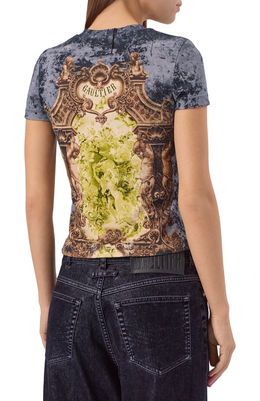 Хлопковая футболка Jean Paul Gaultier 25/04-W-T0301/J013P Разноцветный  25/04-W-T0301/J013P Фото 4