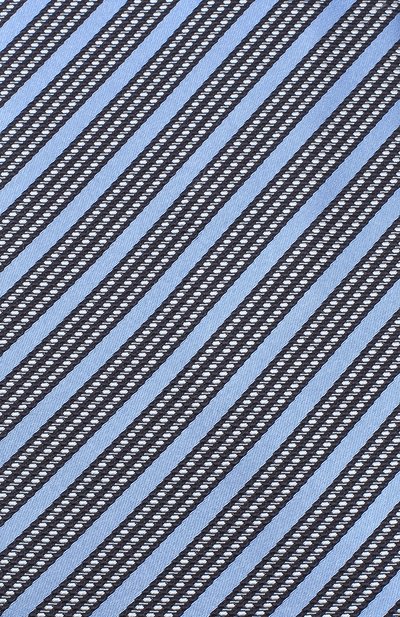 Шелковый галстук с узором ZEGNA голубого цвета по цене 18350 руб., арт. Z3E21/1XW, фото 3 Шелковый галстук с узором ZEGNA, арт. Z3E21/1XW, фото 3