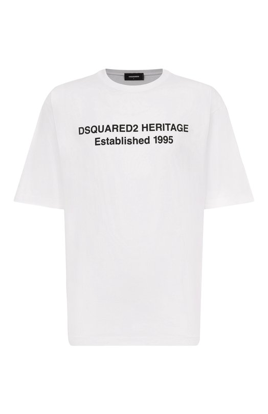 Хлопковая футболка Dsquared2 S74GD1456/D20020 Белый S74GD1456/D20020