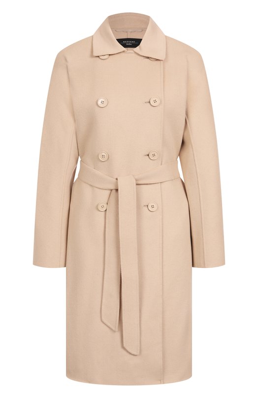 Шерстяное пальто Weekend Max Mara AVENUE Бежевый AVENUE