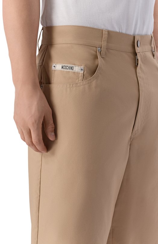 Хлопковые шорты Moschino A0342/0218 Бежевый  A0342/0218 Фото 5