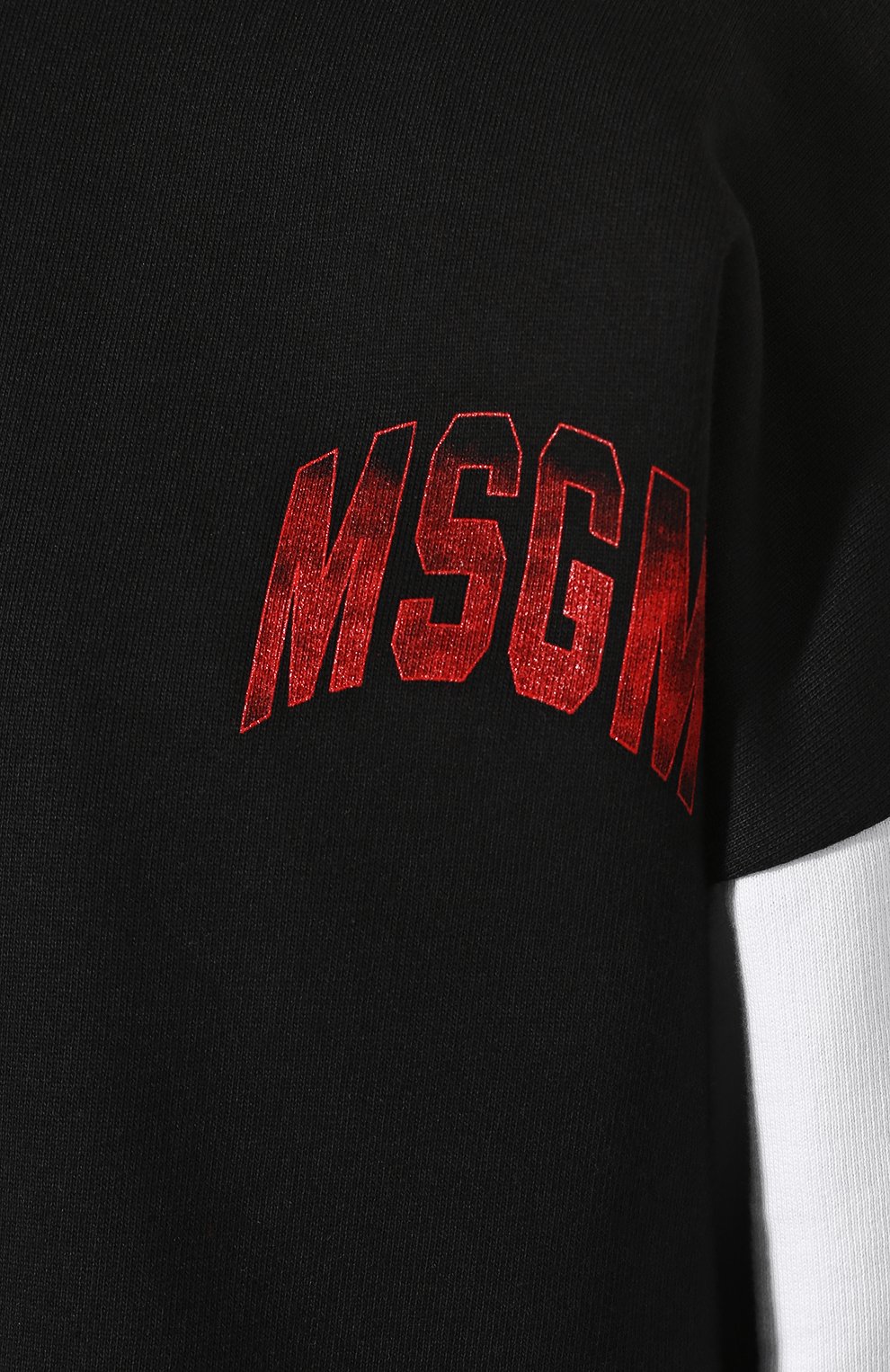 Хлопковая толстовка MSGM черного цвета по цене 39950 руб., арт. 2841MDH60 207299, фото 5 Хлопковая толстовка MSGM, арт. 2841MDH60 207299, фото 5