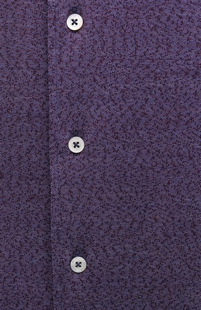 Хлопковая рубашка CANALI фиолетового цвета по цене 25500 руб., арт. L756/GN02381, фото 5 Хлопковая рубашка CANALI, арт. L756/GN02381, фото 5