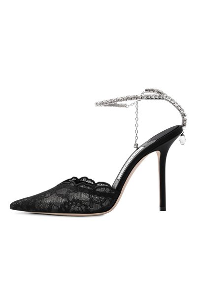 Текстильные туфли saeda 100 JIMMY CHOO черного цвета по цене 152000 руб., арт. SAEDA100GQV, фото 4 Текстильные туфли saeda 100 JIMMY CHOO, арт. SAEDA100GQV, фото 4