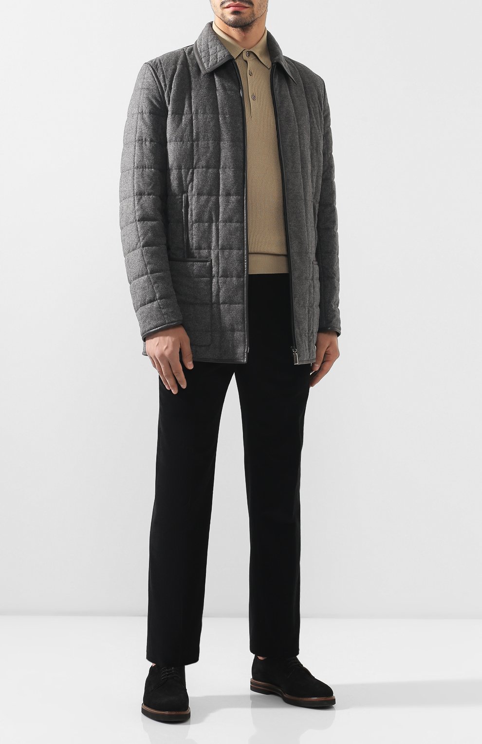 Куртка из смеси шелка и шерсти ZILLI темно-серого цвета по цене 1090000 руб., арт. MAS-IF0X0-30291/0004, фото 2 Куртка из смеси шелка и шерсти ZILLI, арт. MAS-IF0X0-30291/0004, фото 2