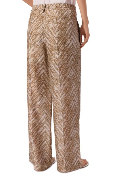 Шелковые брюки BRUNELLO CUCINELLI, арт. MQ956P9229, фото 4