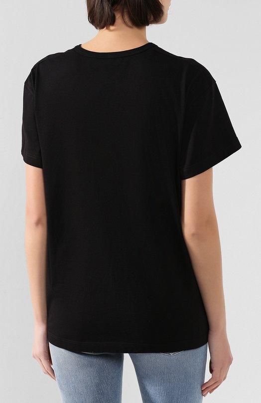 Хлопковая футболка N21 19I N2M0/F011/4157 Чёрный  19I N2M0/F011/4157 Фото 4