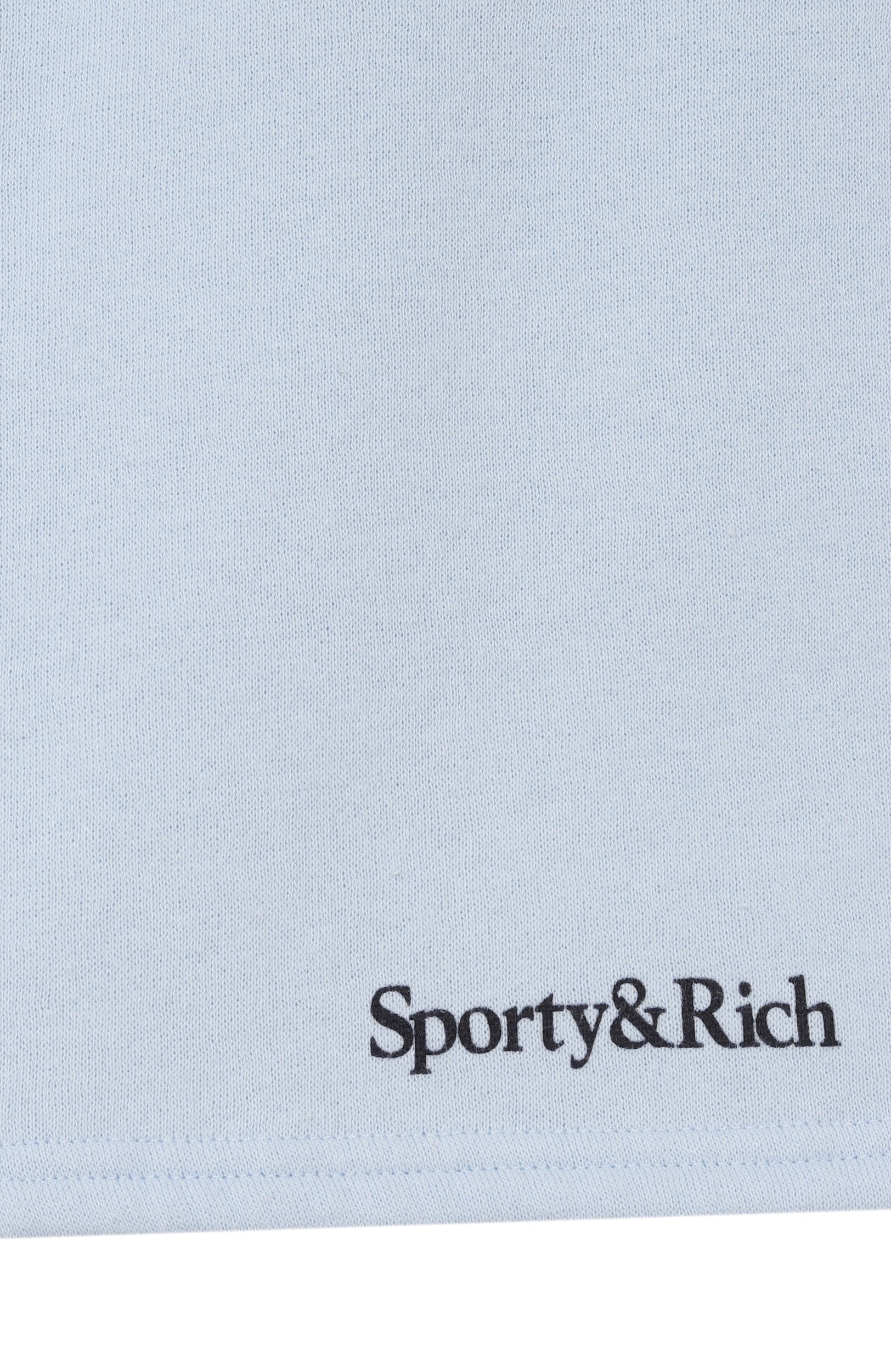 Шорты SPORTY AND RICH голубого цвета по цене 11500 руб., арт. SH04975300BL90, фото 3 Шорты SPORTY AND RICH, арт. SH04975300BL90, фото 3