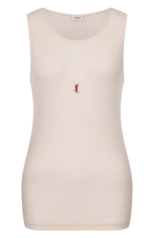 Шерстяная майка Saint Laurent 752721/YBMV2 Кремовый 752721/YBMV2