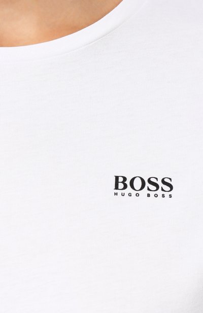 Хлопковая футболка BOSS белого цвета по цене 4420 руб., арт. 50424019, фото 5 Хлопковая футболка BOSS, арт. 50424019, фото 5