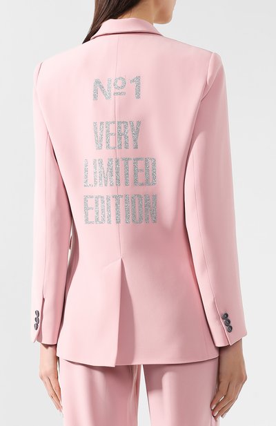 Жакет из вискозы SEVEN LAB розового цвета по цене 25200 руб., арт. J19-№1VLE peach, фото 4 Жакет из вискозы SEVEN LAB, арт. J19-№1VLE peach, фото 4