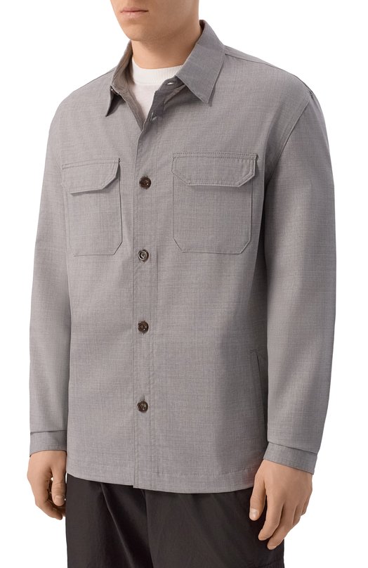 Шерстяная куртка-рубашка Richard J. Brown FRED/T830 Серый  FRED/T830 Фото 3