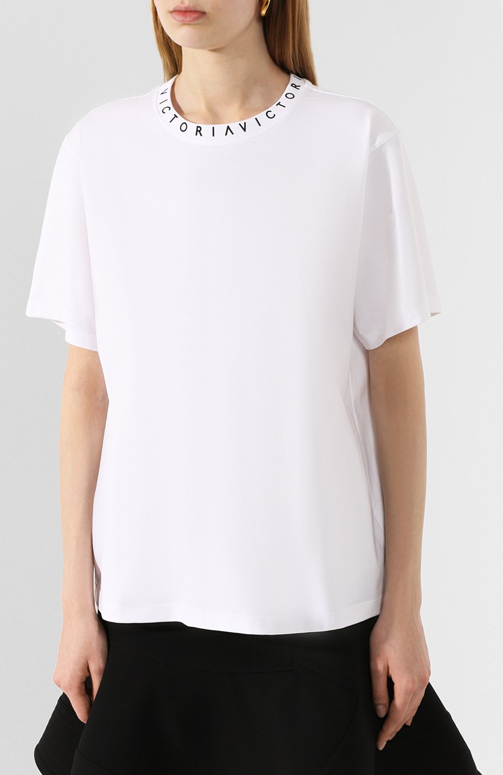 Хлопковая футболка VICTORIA, VICTORIA BECKHAM, арт. 2120JTS000446A, фото 3