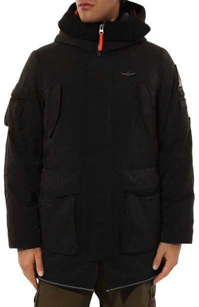 Утепленная парка AERONAUTICA MILITARE черного цвета по цене 57350 руб., арт. AB2208CT3431, фото 3 Утепленная парка AERONAUTICA MILITARE, арт. AB2208CT3431, фото 3