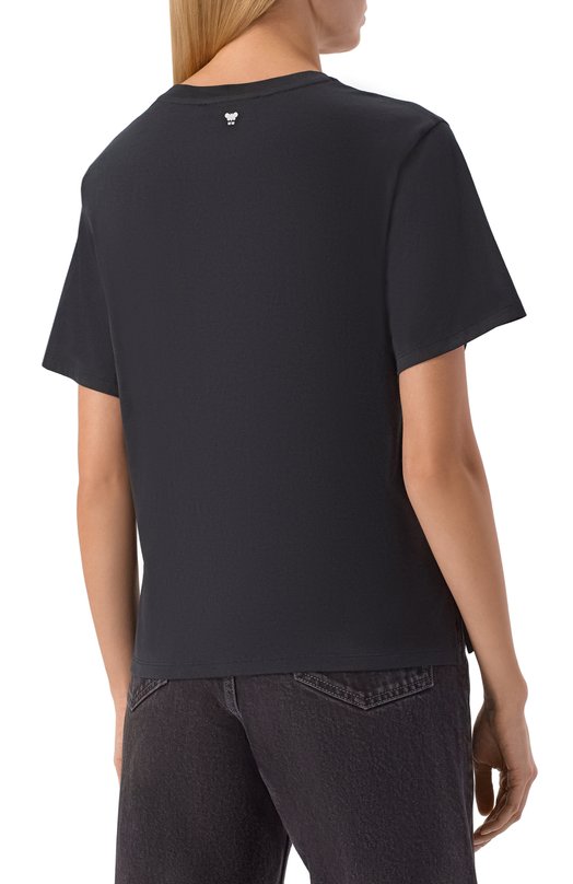 Хлопковая футболка Weekend Max Mara WKDAGILE Чёрный  WKDAGILE Фото 4