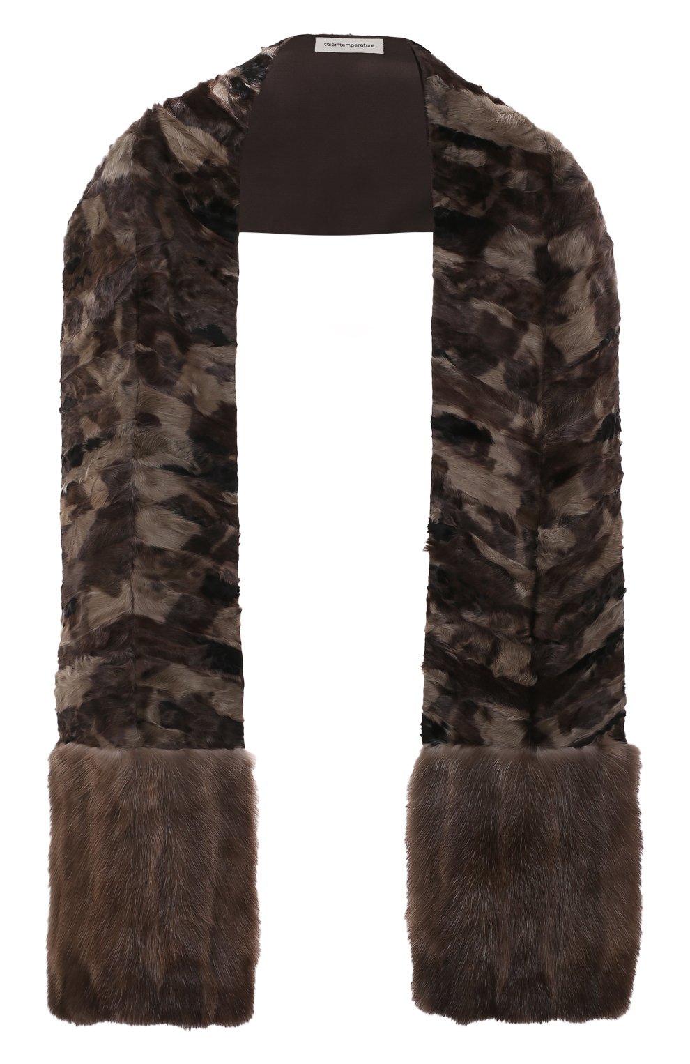 Шарф из меха каракуля и соболя COLOR TEMPERATURE, арт. Кар,Б-6/бн, фото 1