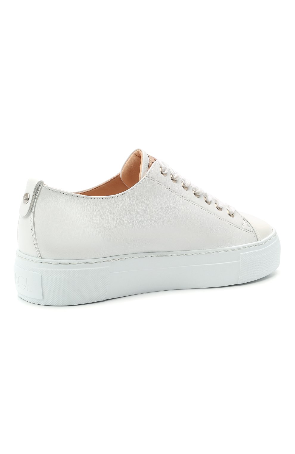 Кожаные кеды AGL белого цвета по цене 31200 руб., арт. D925221PGKV145C171, фото 4 Кожаные кеды AGL, арт. D925221PGKV145C171, фото 4