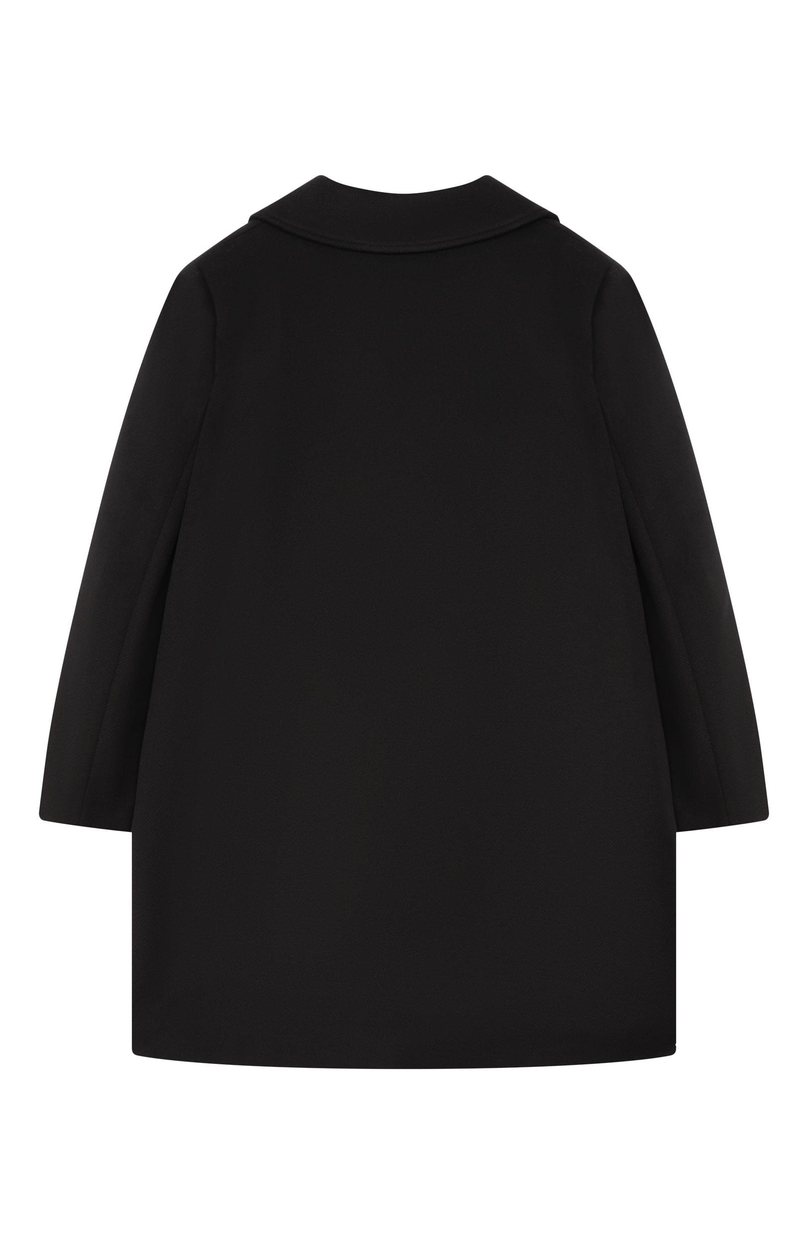 Пальто ELIE SAAB JUNIOR черного цвета по цене 79500 руб., арт. EFCT003/TS1059, фото 2 Пальто ELIE SAAB JUNIOR, арт. EFCT003/TS1059, фото 2