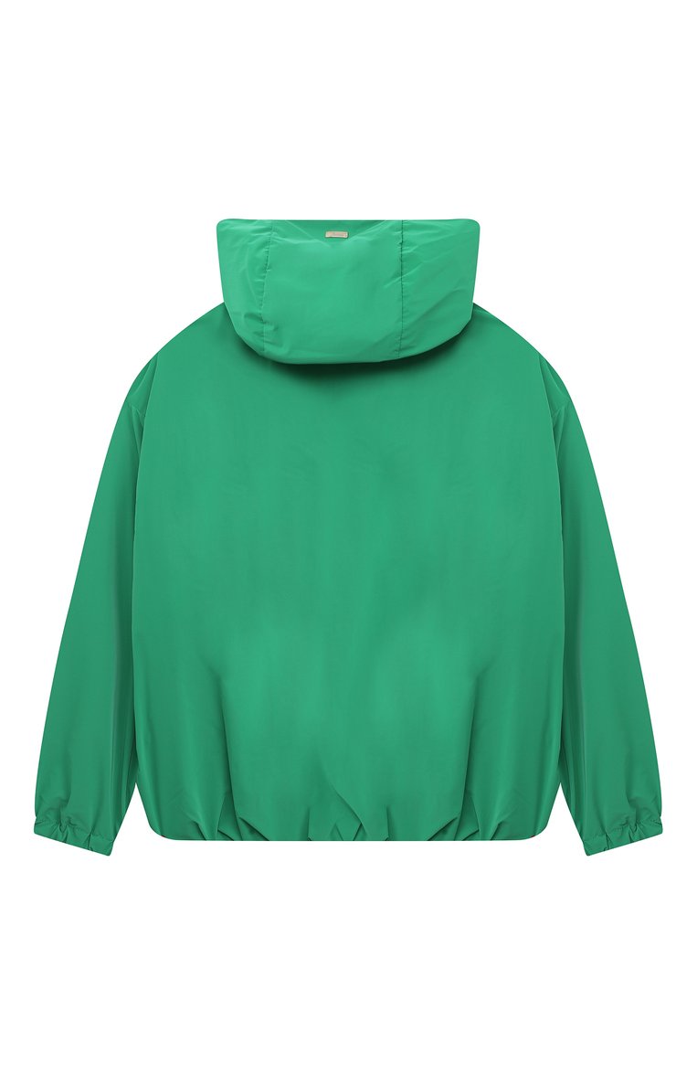 Детская пуховая куртка HERNO зеленого цвета, арт. PI000152G/12017/10A-14A | Фото 2 (Девочки Кросс-КТ: Пуховик-верхняя одежда; Рукава: Длинные; Материал внешний: Синтетический материал; Материал сплава: Проставлено; Материал подклада: Синтетический материал; Драгоценные камни: Проставлено; Материал утеплителя: Пух и перо)