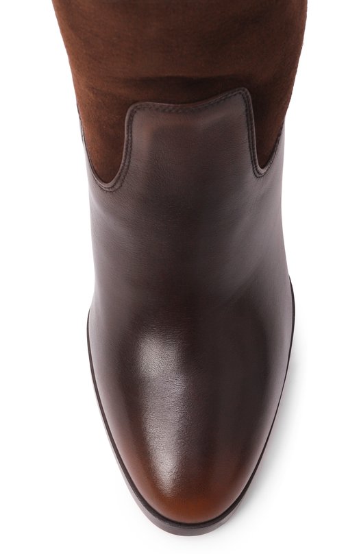 Кожаные ботфорты Santoni WSAG71929HI2ARHG Коричневый  WSAG71929HI2ARHG Фото 6