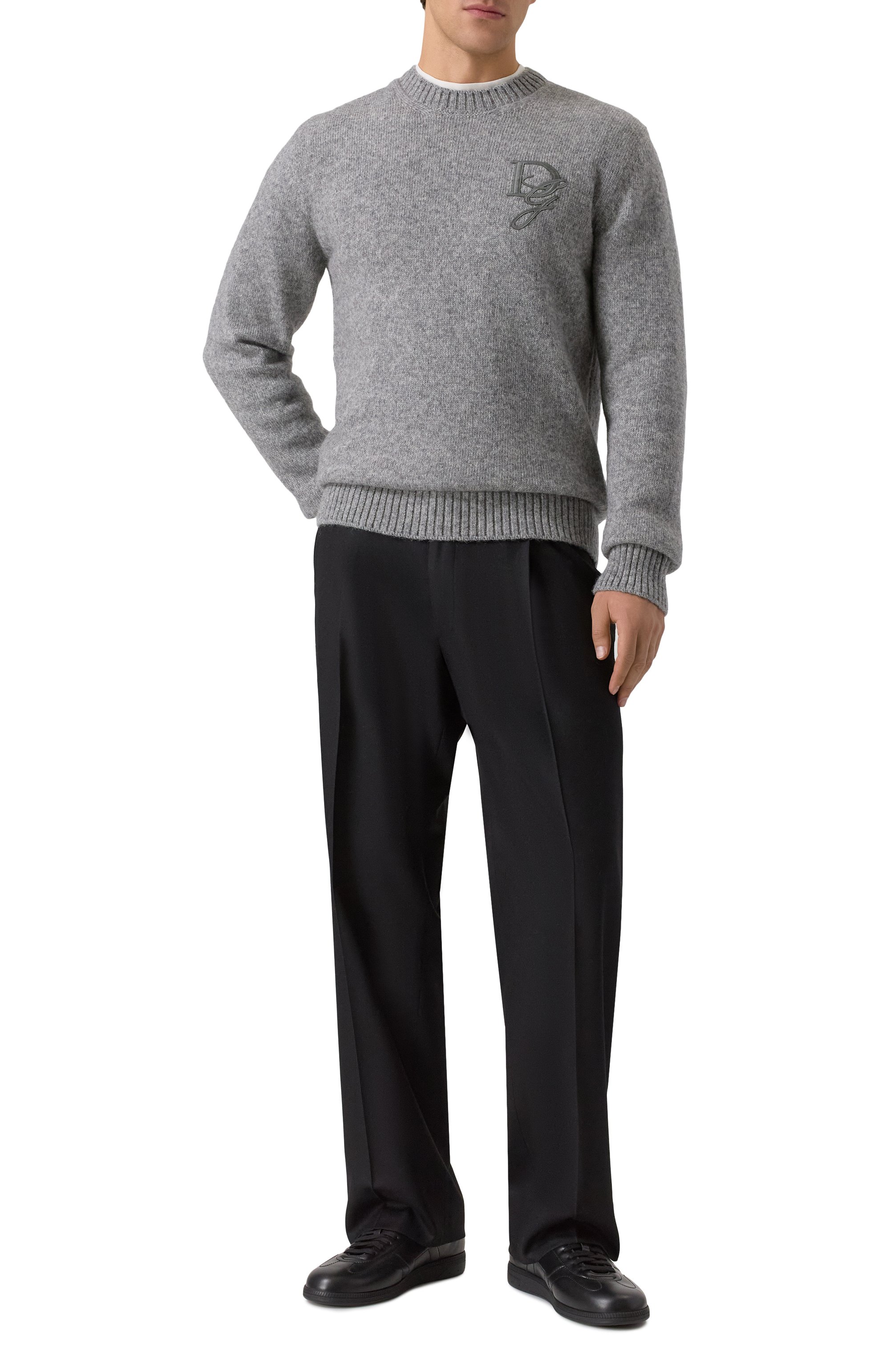 Кожаные кеды dbs-olympic SANTONI, арт. MBPG22072NERK0IL, фото 2