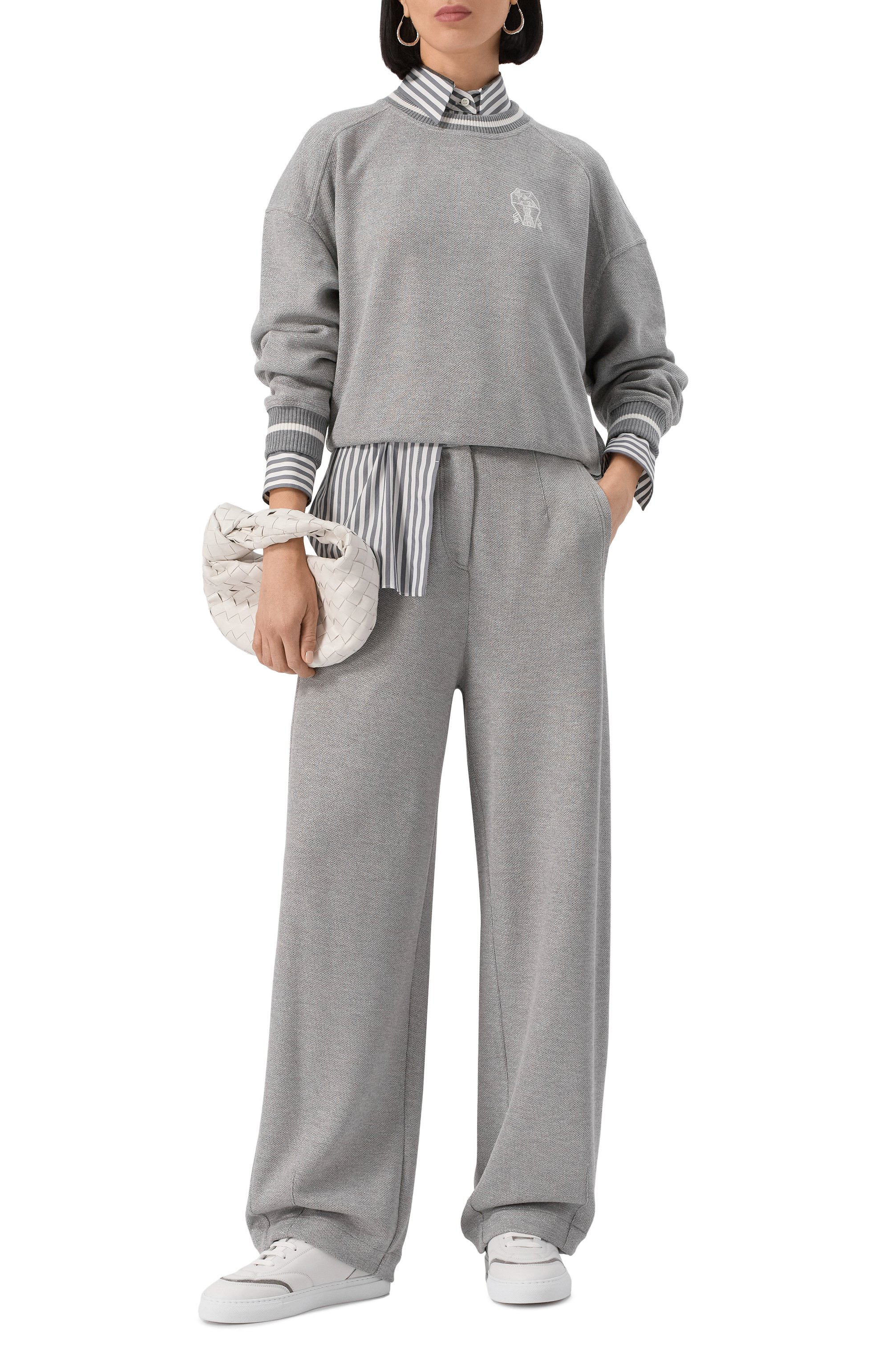 Брюки из вискозы и хлопка BRUNELLO CUCINELLI, арт. MP930SN999, фото 2