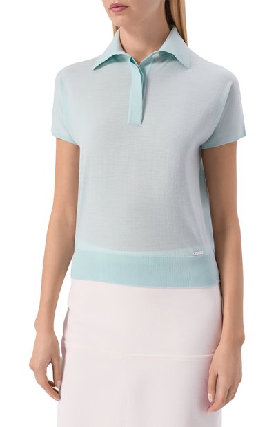 Шерстяное поло KITON голубого цвета по цене 132000 руб., арт. D577171, фото 3 Шерстяное поло KITON, арт. D577171, фото 3