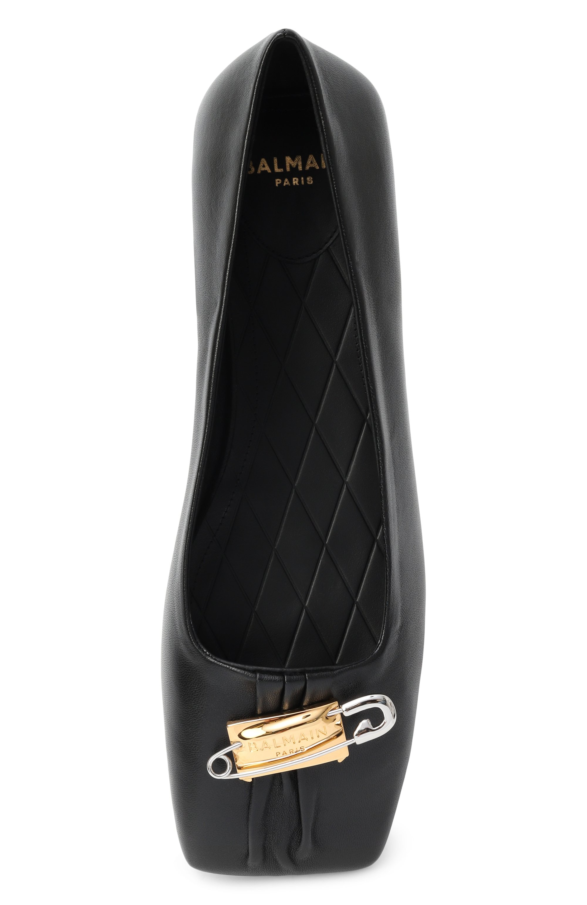 Кожаные балетки safety pin BALMAIN, арт. EN1UF082/LNAP, фото 6