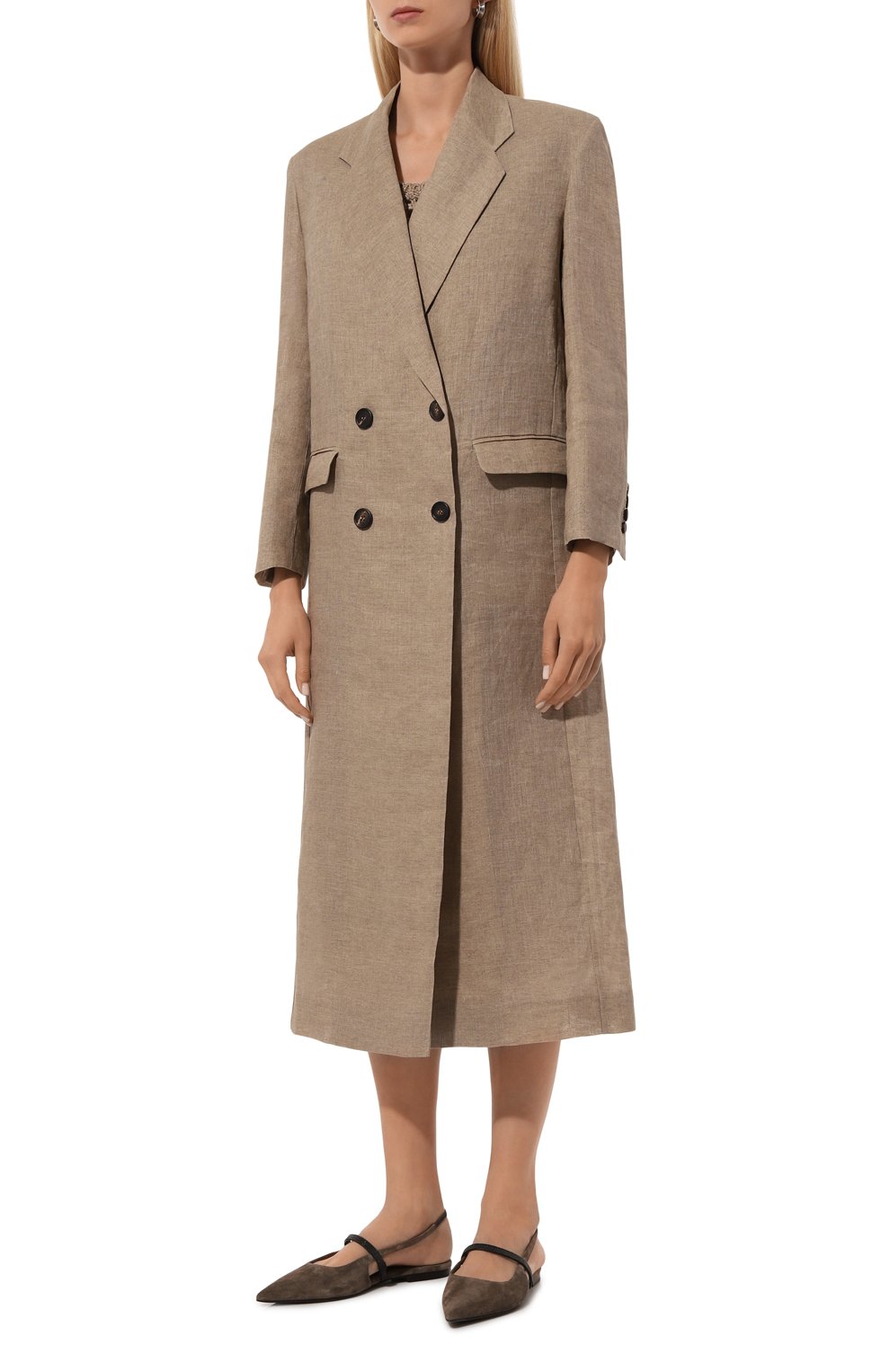 Льняное пальто BRUNELLO CUCINELLI, арт. MH5589705, фото 3