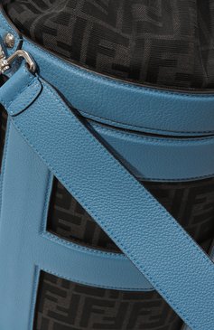 Мужская сумка step out FENDI темно-серого цвета, арт. 7VA589 AMAH | Фото 3 (Материал: Натуральная кожа; Размер: medium; Материал сплава: Проставлено; Драгоценные камни: Проставлено; Ремень/цепочка: На ремешке)