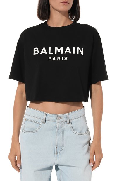 Хлопковая футболка BALMAIN, арт. AF0EE020BB02, фото 3
