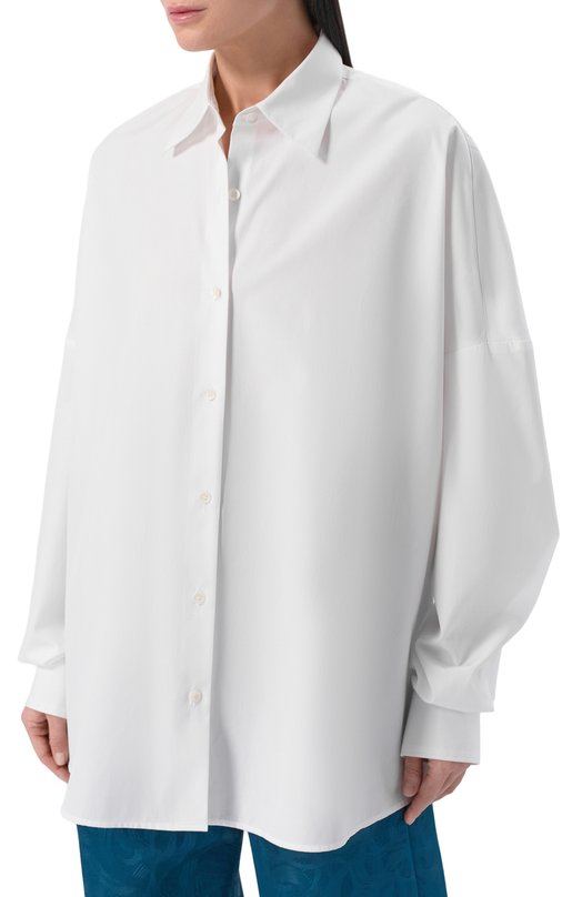 Хлопковая рубашка Dries Van Noten 130700/3314 Белый  130700/3314 Фото 3