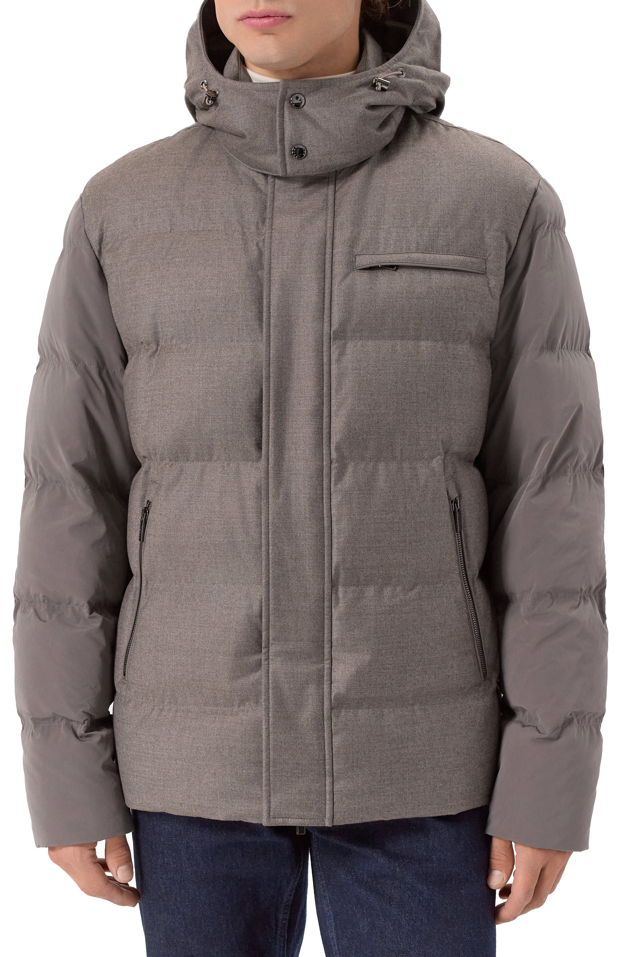 Шерстяной пуховик PAUL&SHARK темно-бежевого цвета по цене 189000 руб., арт. 15312712, фото 3 Шерстяной пуховик PAUL&SHARK, арт. 15312712, фото 3