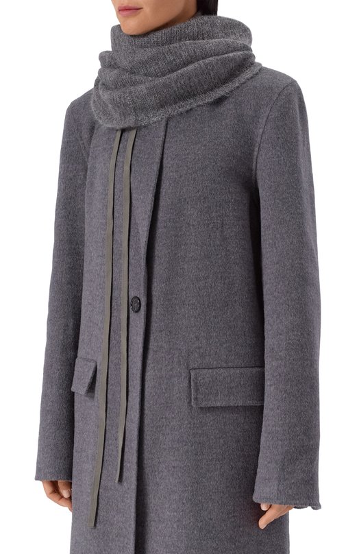 Шарф-снуд из шерсти и шелка Ann Demeulemeester B0013197/KN069 Серый  B0013197/KN069 Фото 2