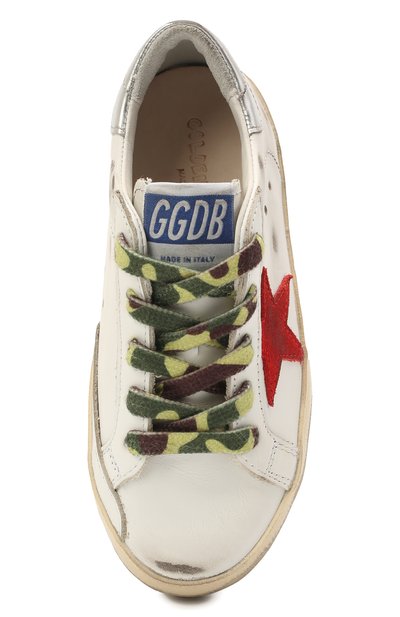 Кожаные кеды superstar GOLDEN GOOSE DELUXE BRAND, арт. GYF00101.F001157, фото 4