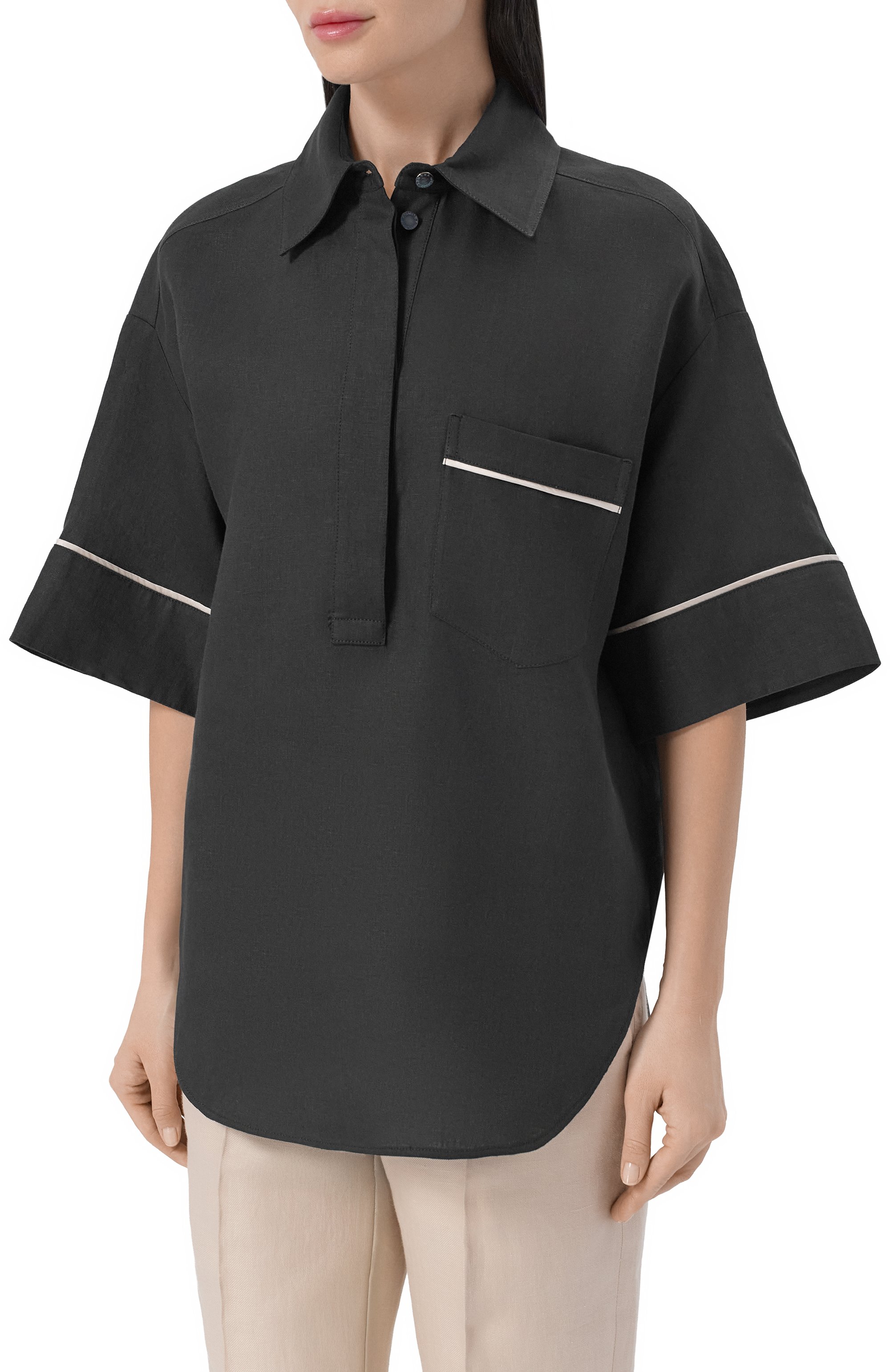 Льняная рубашка AGNONA, арт. TD1109E/U3049E, фото 3