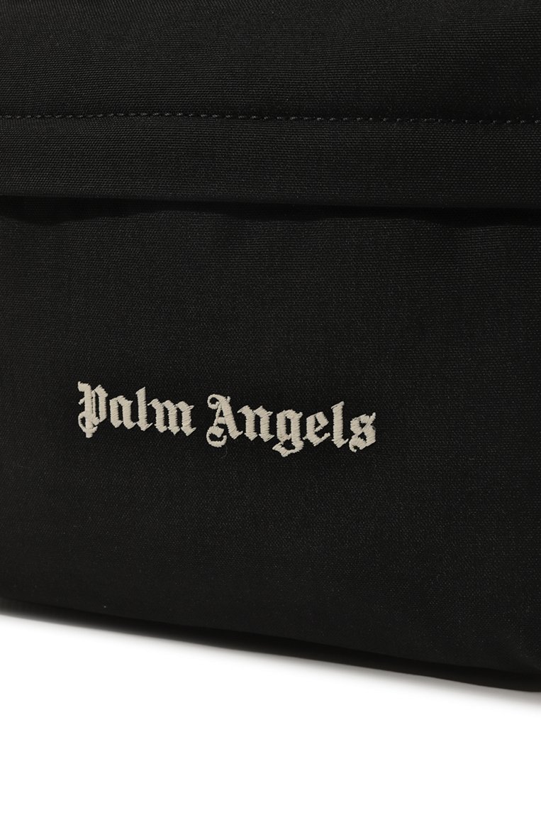 Женский рюкзак PALM ANGELS черного цвета, арт. PMNB015S24FAB001 | Фото 3 (Материал сплава: Проставлено; Драгоценные камни: Проставлено; Материал: Текстиль; Размер: medium; Стили: Кэжуэл, Спорт)