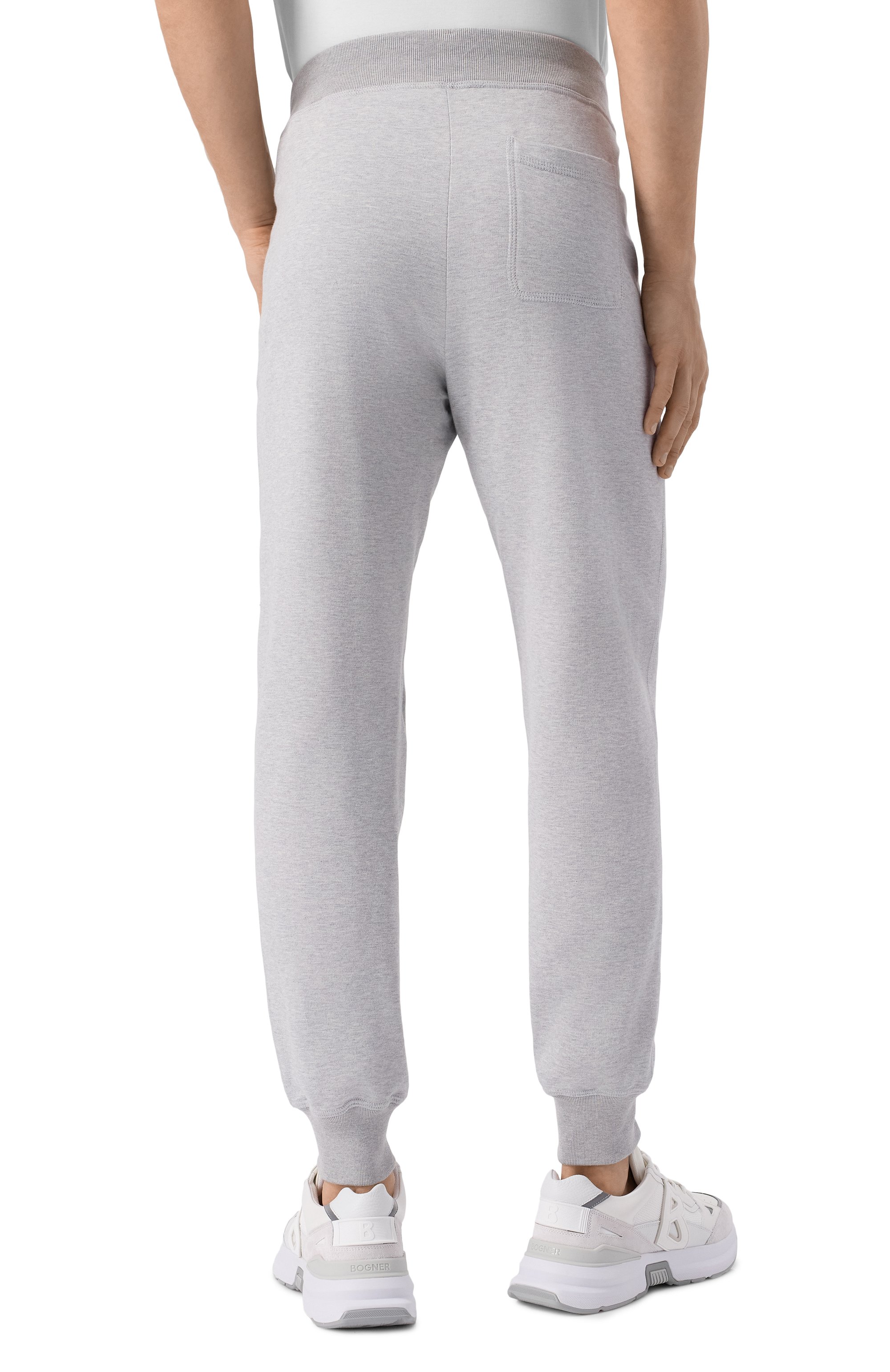 Хлопковые джоггеры FEDELI светло-серого цвета по цене 39050 руб., арт. 8UE00639, фото 4 Хлопковые джоггеры FEDELI, арт. 8UE00639, фото 4