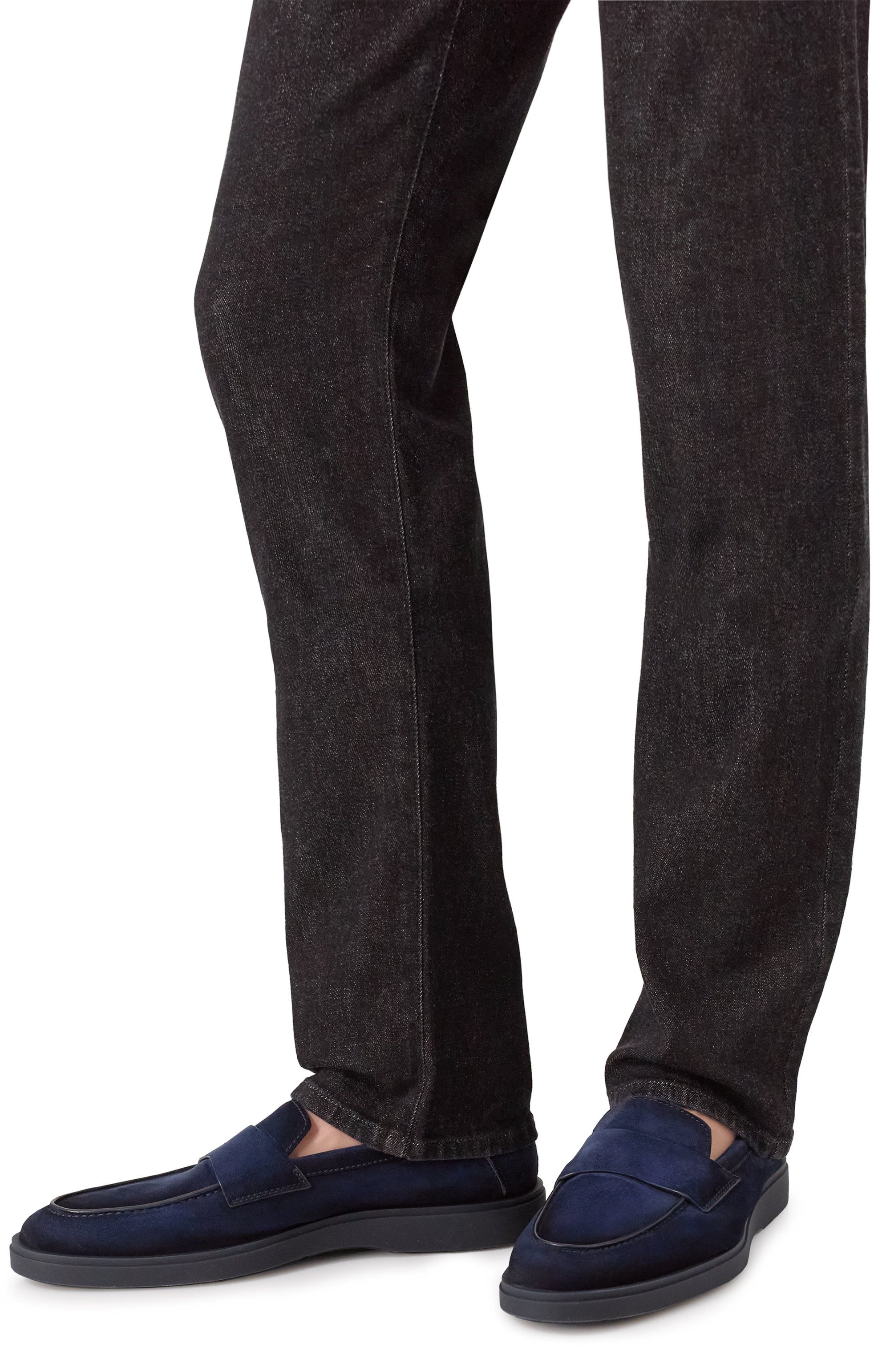 Замшевые лоферы detroit SANTONI темно-синего цвета по цене 99500 руб., арт. MGDG1905100TSEAA, фото 3 Замшевые лоферы detroit SANTONI, арт. MGDG1905100TSEAA, фото 3