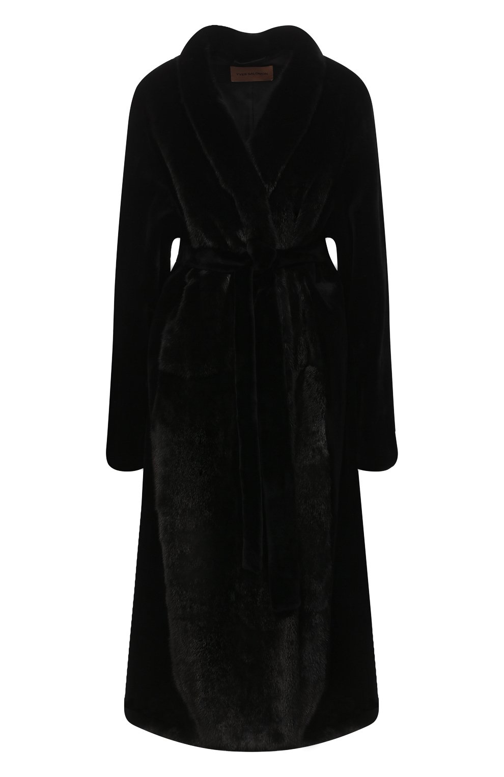 Шуба из меха норки YVES SALOMON, арт. 7WYM75720VLVR/BLACK/50, фото 1