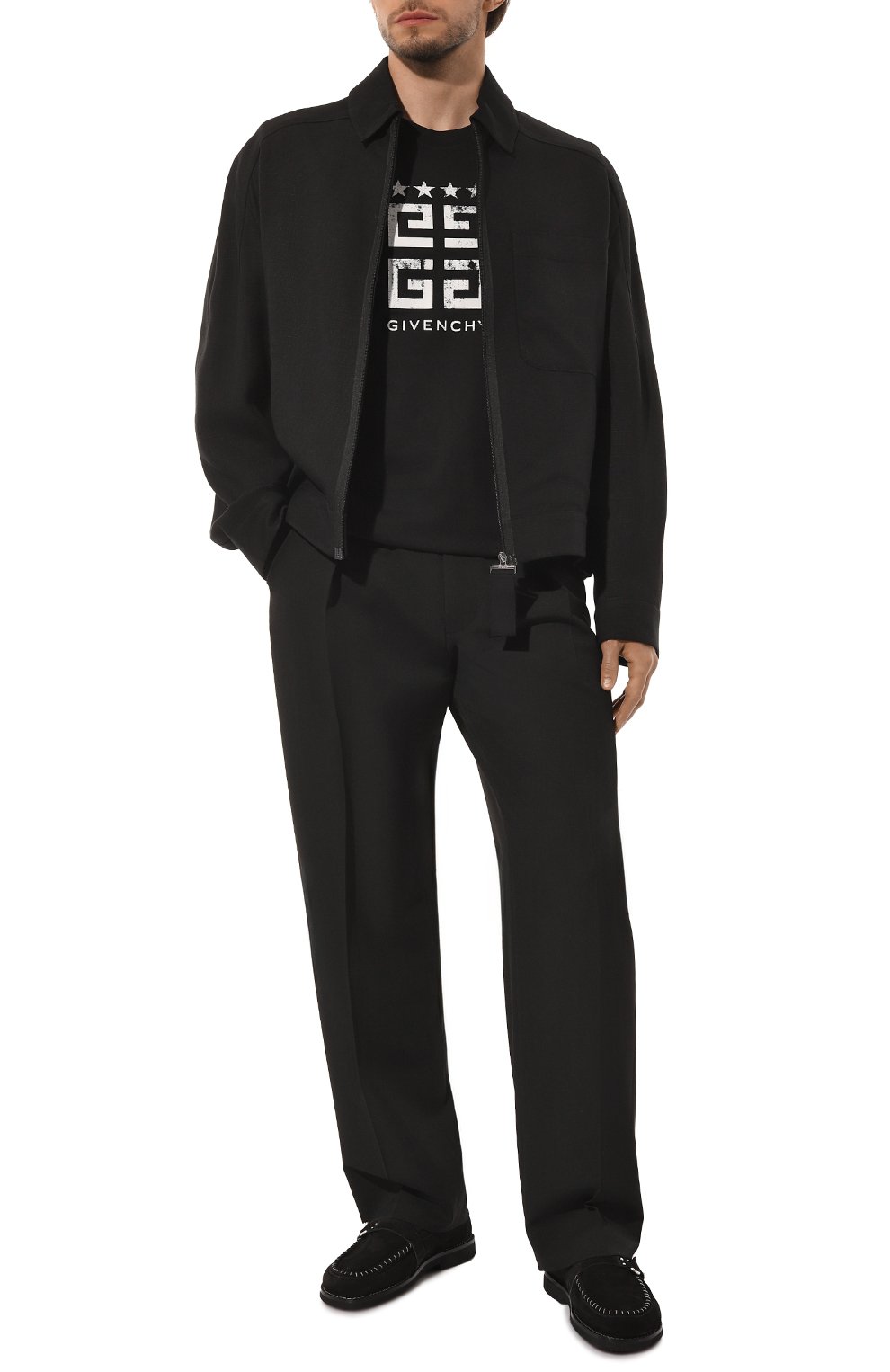 Хлопковая футболка GIVENCHY черного цвета по цене 63400 руб., арт. BM716G3YEL, фото 2 Хлопковая футболка GIVENCHY, арт. BM716G3YEL, фото 2