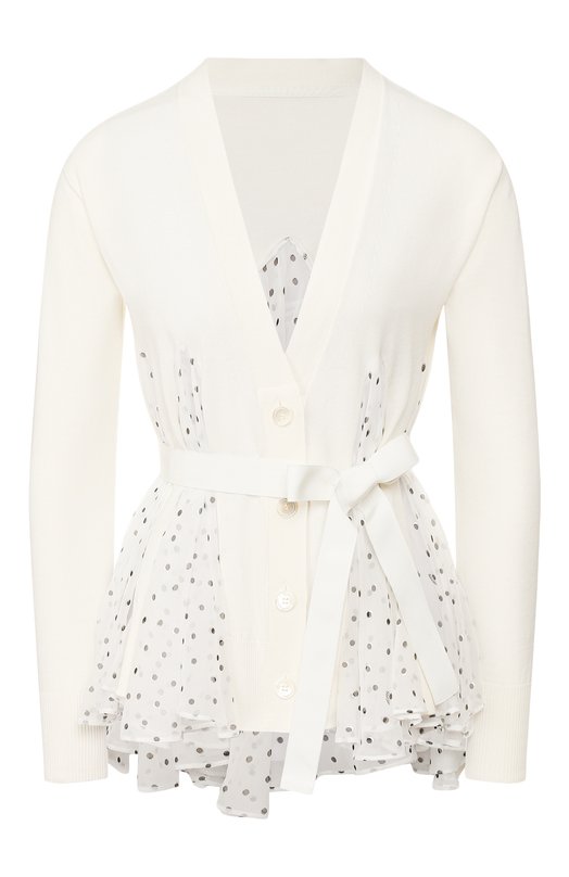

Хлопковый кардиган Sacai, Белый