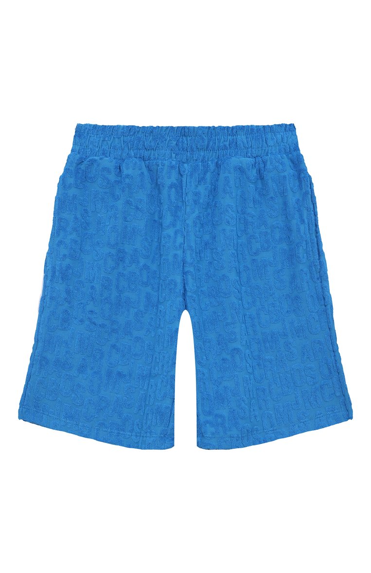 Детские шорты MARC JACOBS (THE) синего цвета, арт. W60095/6A-12A | Фото 1 (Нос: Не проставлено; Материал внешний: Хлопок, Синтетический материал; Случай: Повседневный; Автоматизация состава: Проставлено; Ростовка одежда: 9 лет | 134 см, 12 лет | 152 см, 5 лет | 110 см, 7 лет | 122 см)