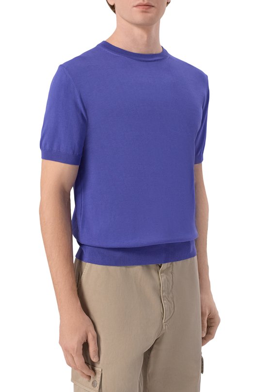 Хлопковый джемпер Canali C0719/MK02459 Фиолетовый  C0719/MK02459 Фото 3